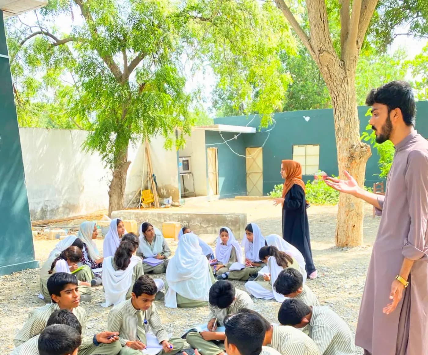 Students on a field visit